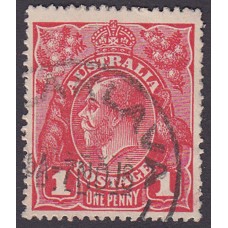 Australian    King George V    1d Red   Single Crown WMK  1st State  Plate Variety 5/21