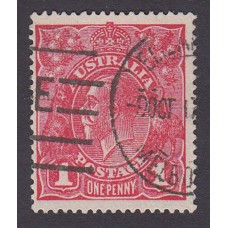 Australian    King George V    1d Red   Single Crown WMK  2nd State  Plate Variety 5/19..