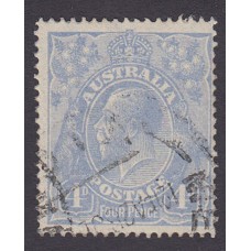 Australian    King George V    4d Blue   Single Crown WMK  Plate Variety 2R48..